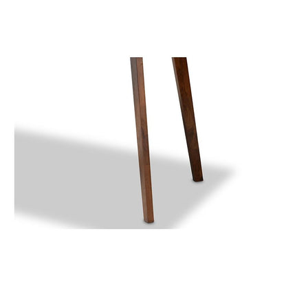 Transitional Walnut Brown Finished Rectangular Wood Dining Table
