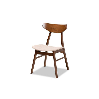 Walnut Brown Finished Wood 4-Piece Dining Chair Set
