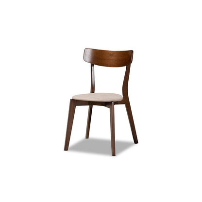 Walnut Brown Finished Wood 5-Piece Dining Set