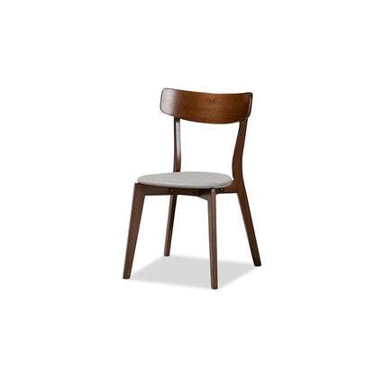 Walnut Brown Finished Wood 5-Piece Dining Set