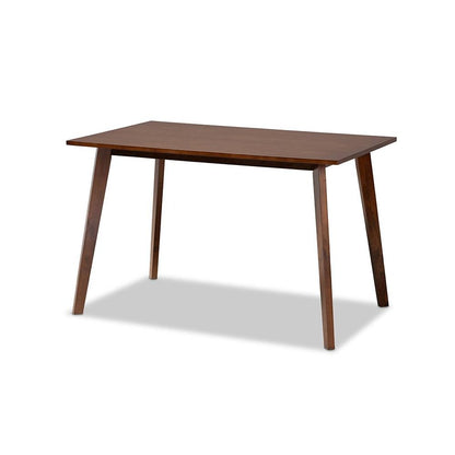 Walnut Brown Finished Wood 5-Piece Dining Set