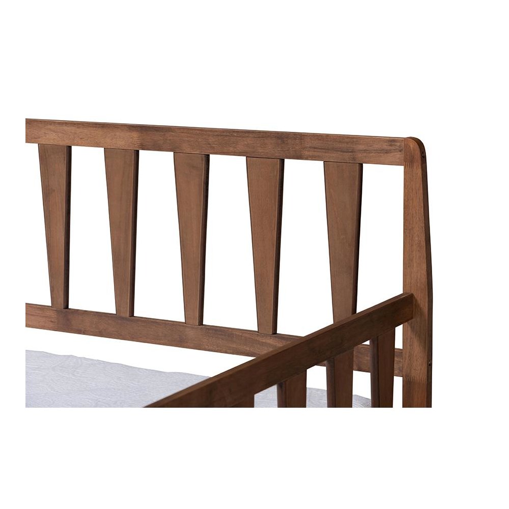 Transitional Walnut Brown Finished Wood Twin Size Daybed