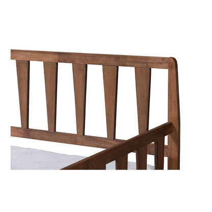 Transitional Walnut Brown Finished Wood Twin Size Daybed