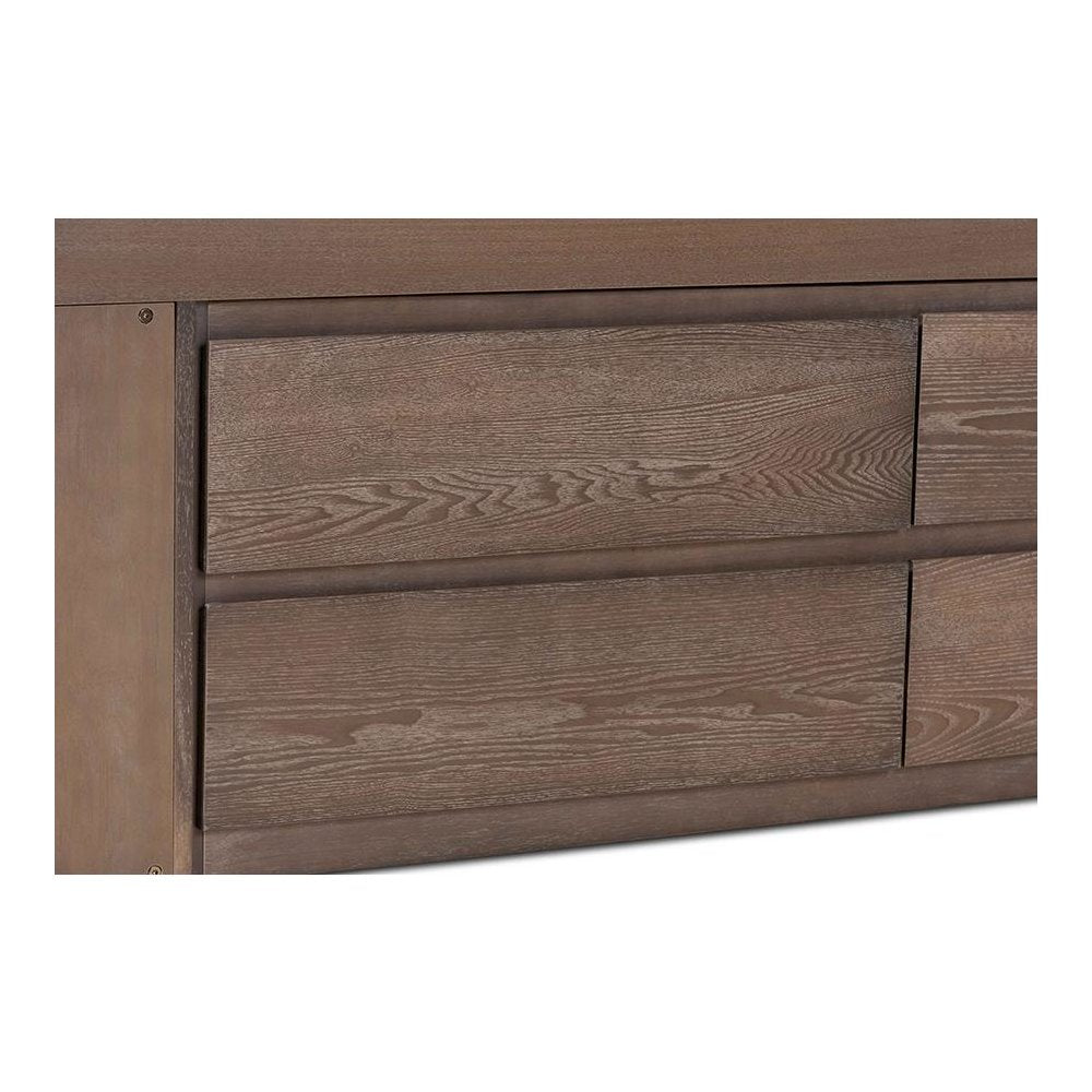 Antique Oak Finished Wood 4-Drawer Twin Size Storage Bed