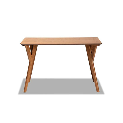Sahar Mid-Century Modern Transitional Walnut Brown Finished Wood Dining Table