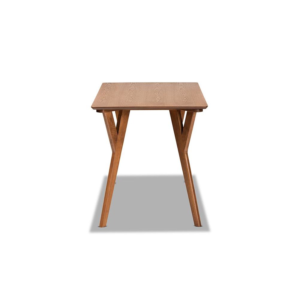 Sahar Mid-Century Modern Transitional Walnut Brown Finished Wood Dining Table
