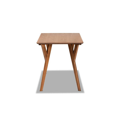 Sahar Mid-Century Modern Transitional Walnut Brown Finished Wood Dining Table