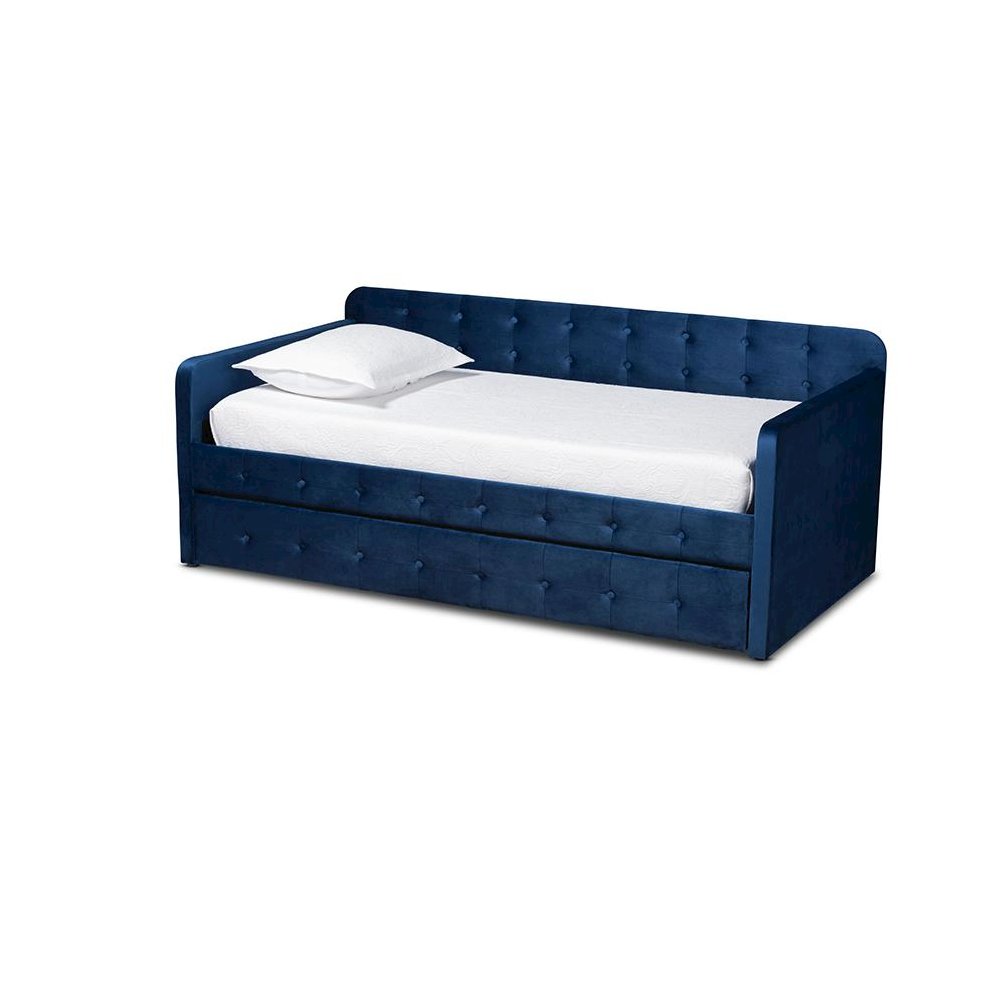 Button Tufted Twin Size Daybed with Trundle