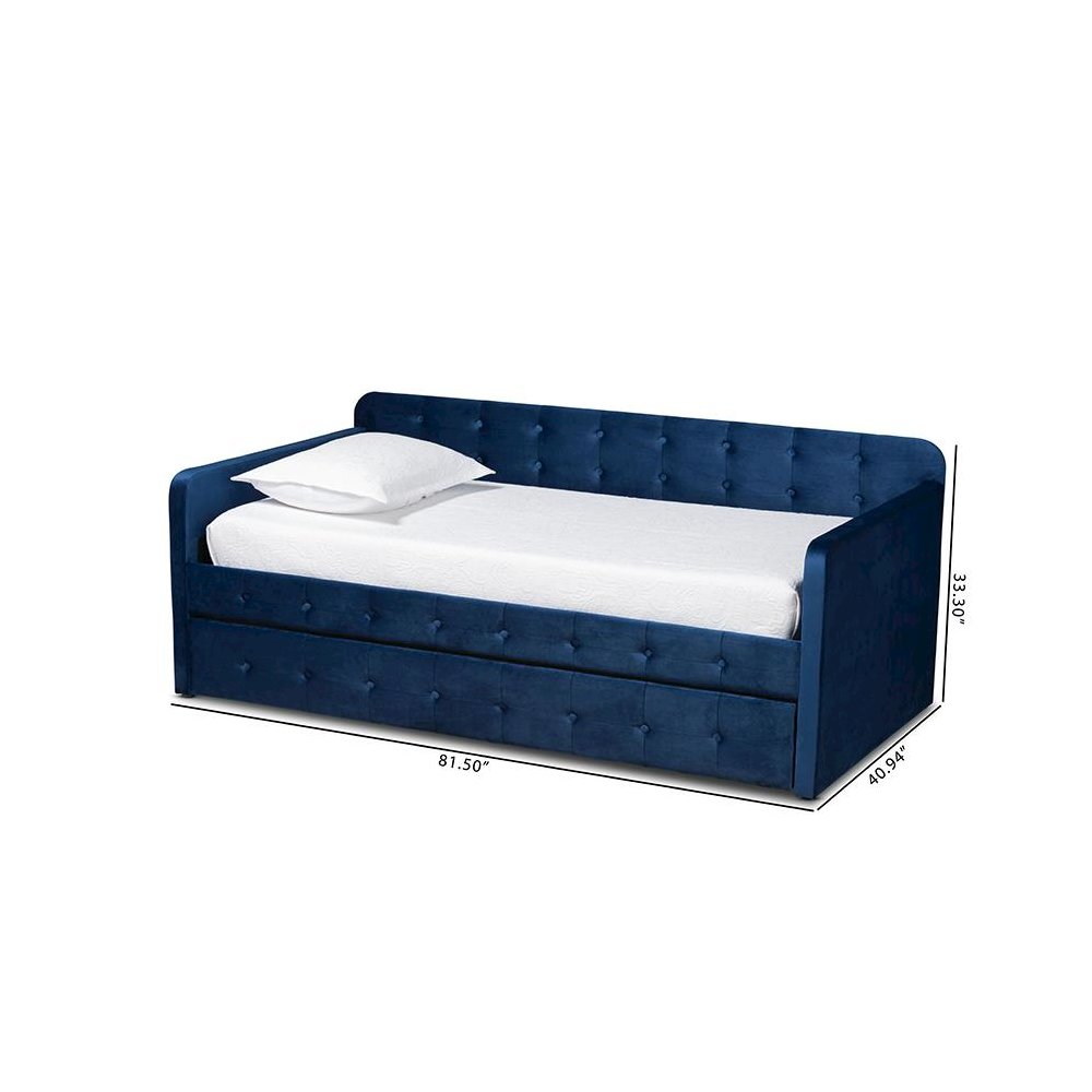Button Tufted Twin Size Daybed with Trundle