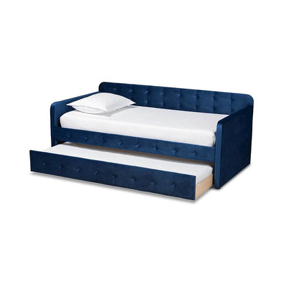 Button Tufted Twin Size Daybed with Trundle