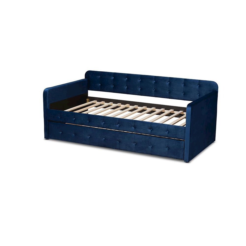Button Tufted Twin Size Daybed with Trundle
