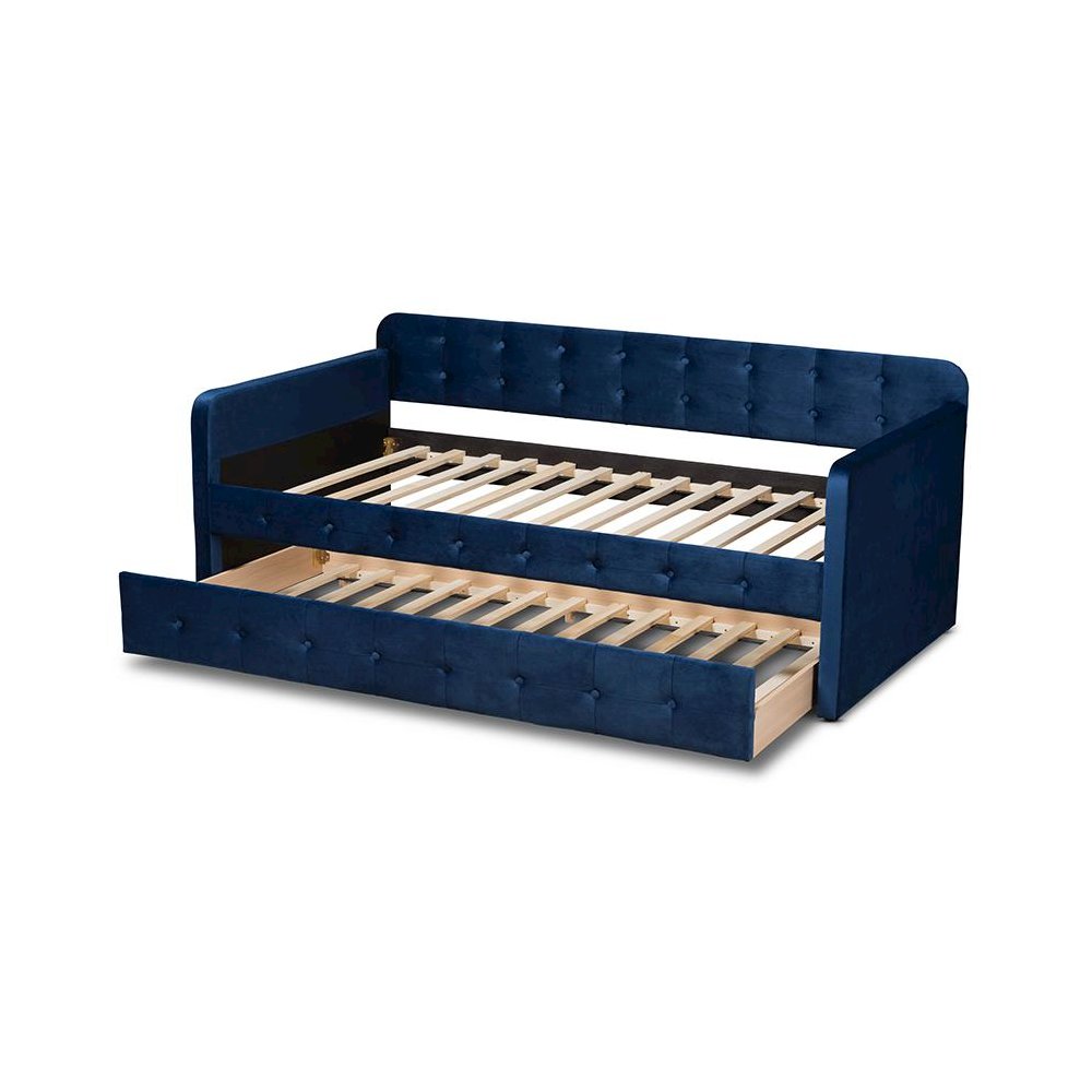 Button Tufted Twin Size Daybed with Trundle