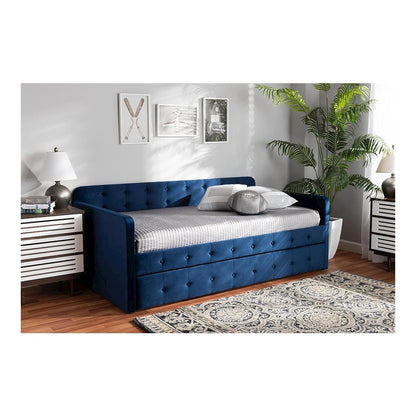 Button Tufted Twin Size Daybed with Trundle