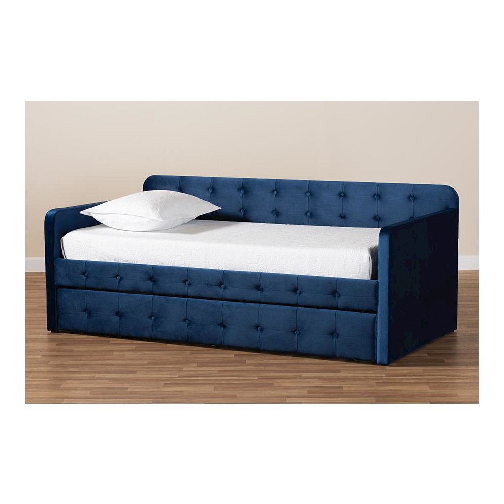 Button Tufted Twin Size Daybed with Trundle