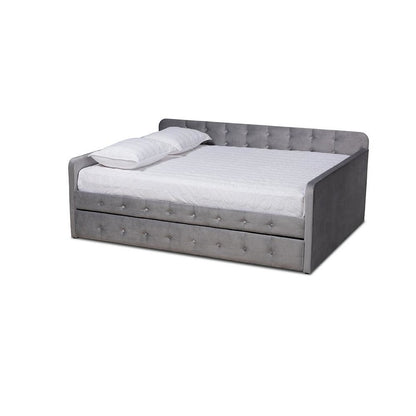 Button Tufted Full Size Daybed with Trundle