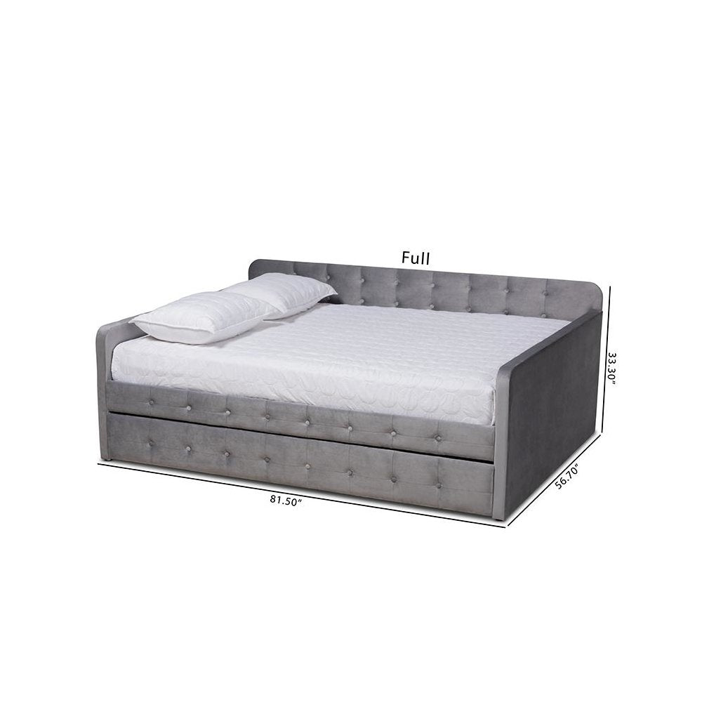 Button Tufted Full Size Daybed with Trundle