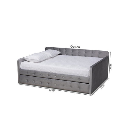 Button Tufted Full Size Daybed with Trundle
