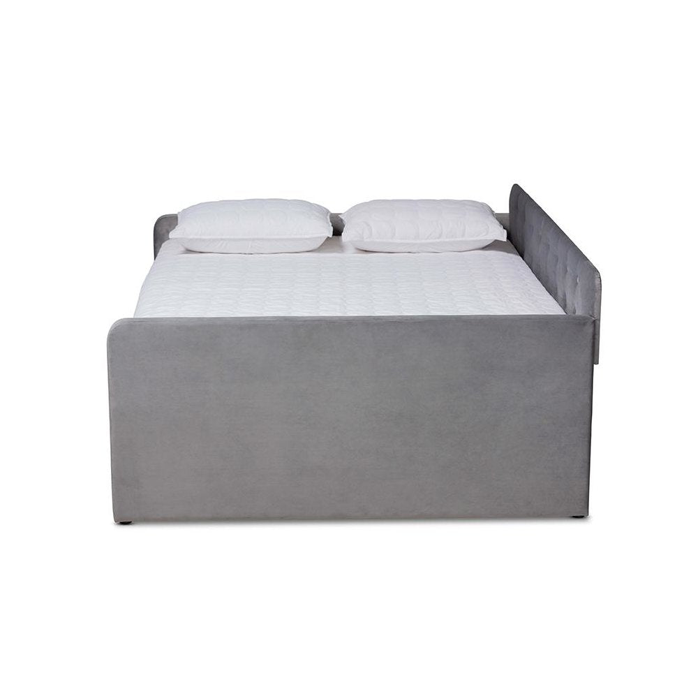 Button Tufted Full Size Daybed with Trundle