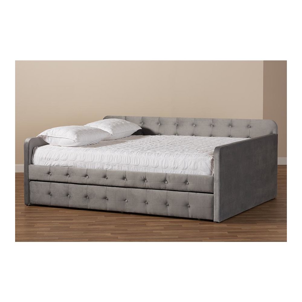 Button Tufted Full Size Daybed with Trundle