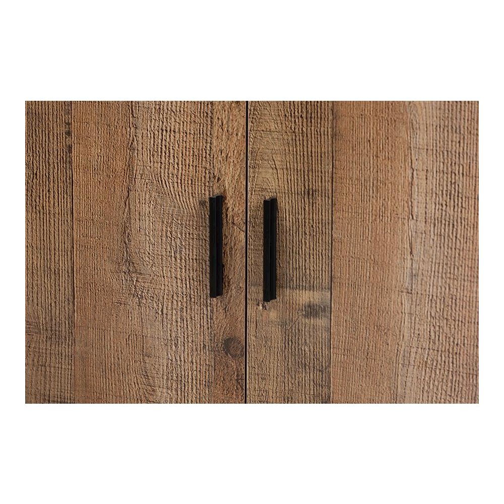 Farmhouse Rustic Finished Wood 2-Door Shoe Cabinet