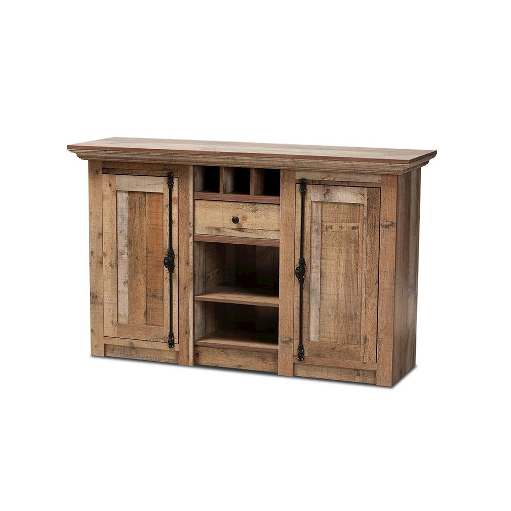 Farmhouse Rustic Finished Wood 2-Door Dining Room Sideboard Buffet