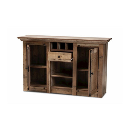 Farmhouse Rustic Finished Wood 2-Door Dining Room Sideboard Buffet