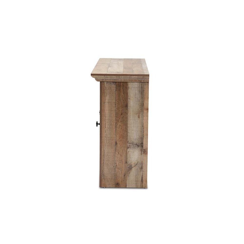 Farmhouse Rustic Finished Wood 2-Door Dining Room Sideboard Buffet