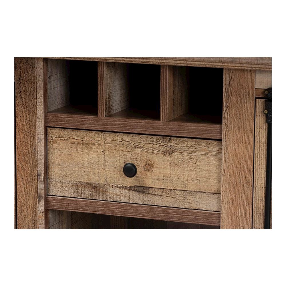 Farmhouse Rustic Finished Wood 2-Door Dining Room Sideboard Buffet