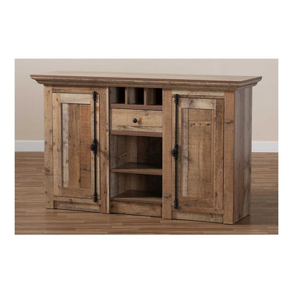 Farmhouse Rustic Finished Wood 2-Door Dining Room Sideboard Buffet