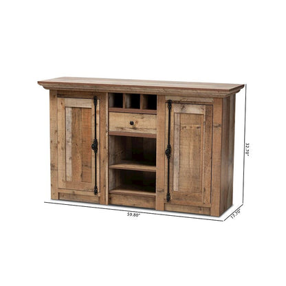 Farmhouse Rustic Finished Wood 2-Door Dining Room Sideboard Buffet