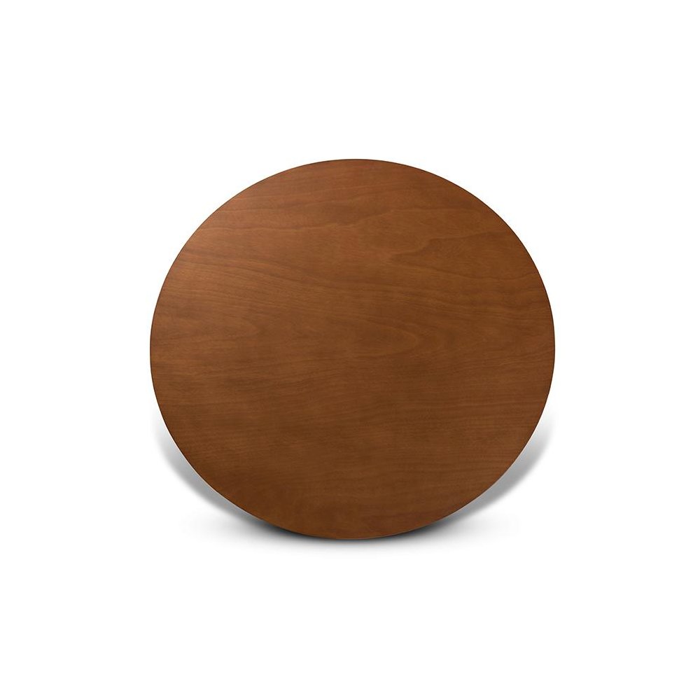 Walnut Brown Finished 45-Inch-Wide Round Wood Dining Table