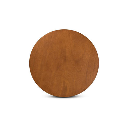 Walnut Brown Finished 35-Inch-Wide Round Wood Dining Table