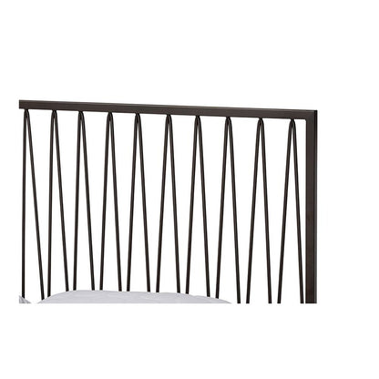 Black Bronze Finished Metal Full Size Platform Bed