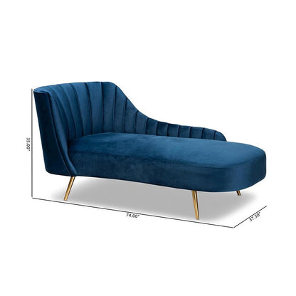 Gold Finished Chaise