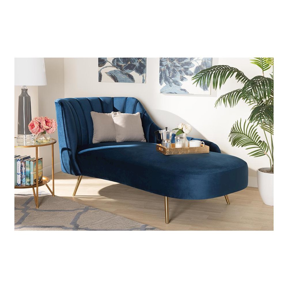 Gold Finished Chaise