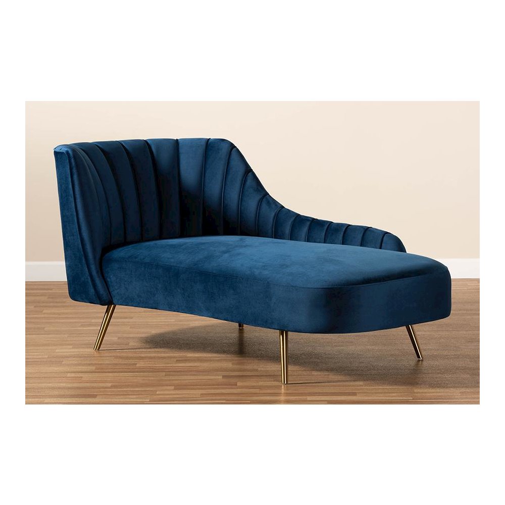 Gold Finished Chaise