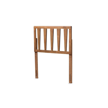 Duncan Modern and Contemporary Ash Walnut Finished Wood Twin Size Headboard