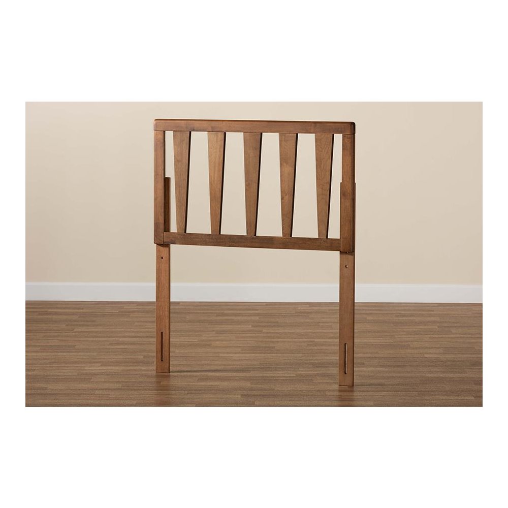 Duncan Modern and Contemporary Ash Walnut Finished Wood Twin Size Headboard
