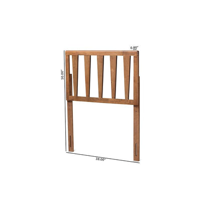 Duncan Modern and Contemporary Ash Walnut Finished Wood Twin Size Headboard