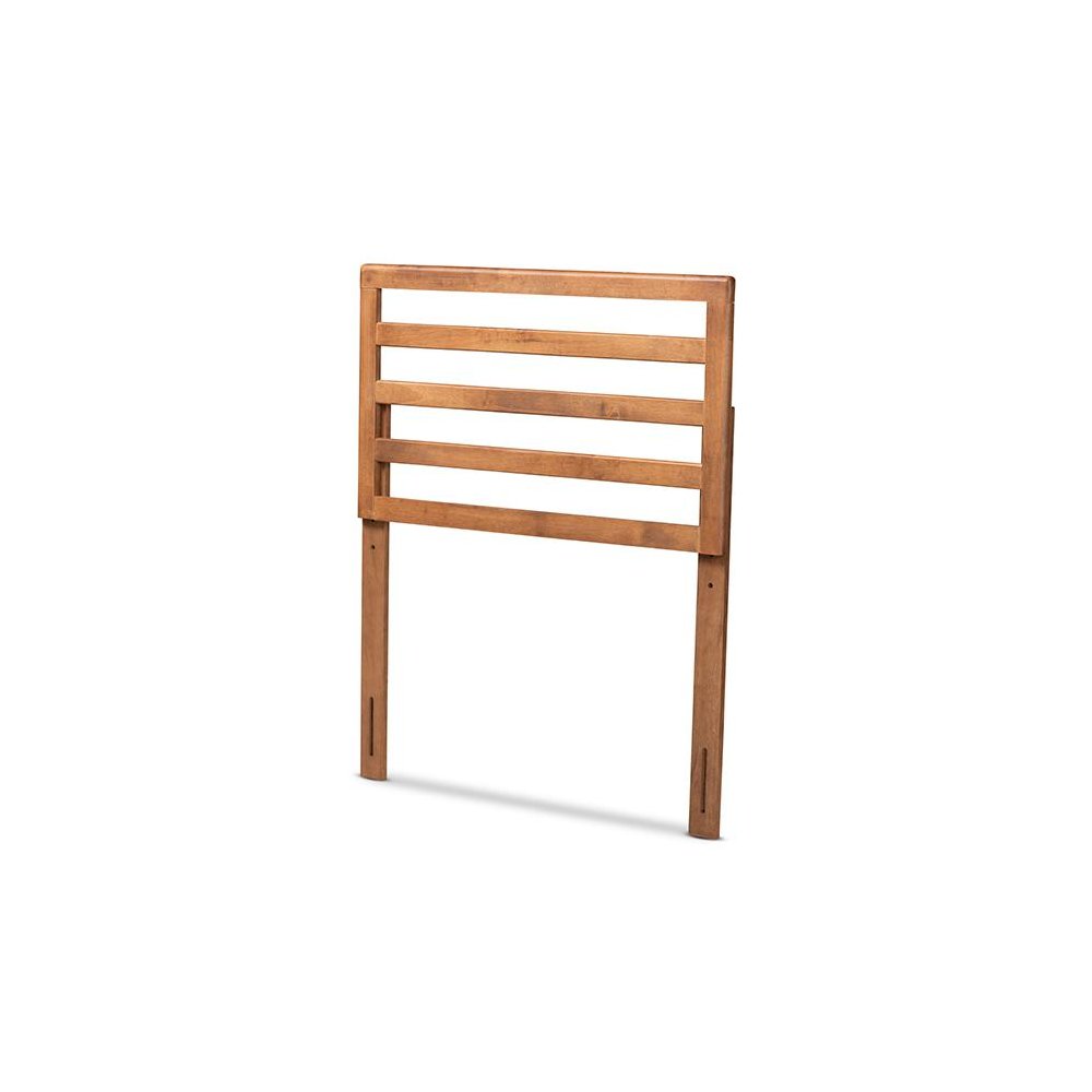 Akemi Modern and Contemporary Ash Walnut Finished Wood Twin Size Headboard