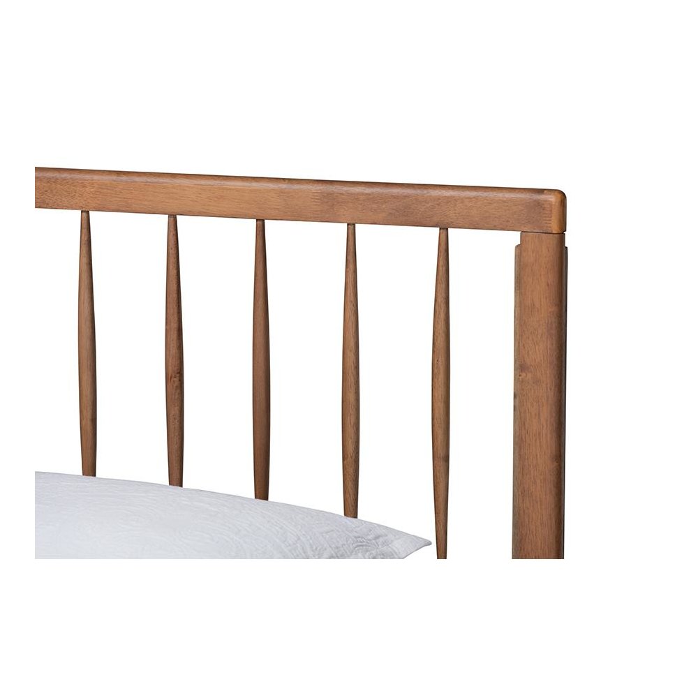 Toru Mid-Century Modern Ash Walnut Finished Wood Twin Size Platform Bed