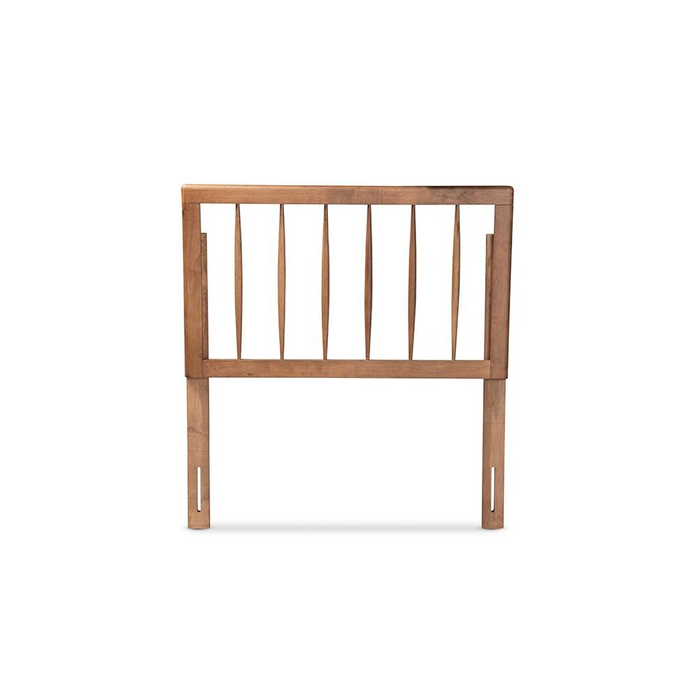 Valin Modern and Contemporary Ash Walnut Finished Wood Twin Size Headboard