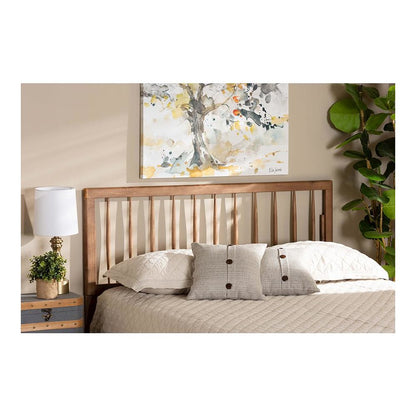 Valin Modern and Contemporary Ash Walnut Finished Wood Full Size Headboard