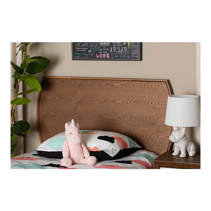 Laurien Mid-Century Modern Ash Walnut Finished Wood Twin Size Headboard