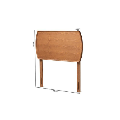 Laurien Mid-Century Modern Ash Walnut Finished Wood Twin Size Headboard