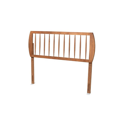 Transitional Ash Walnut Finished Wood Full Size Headboard