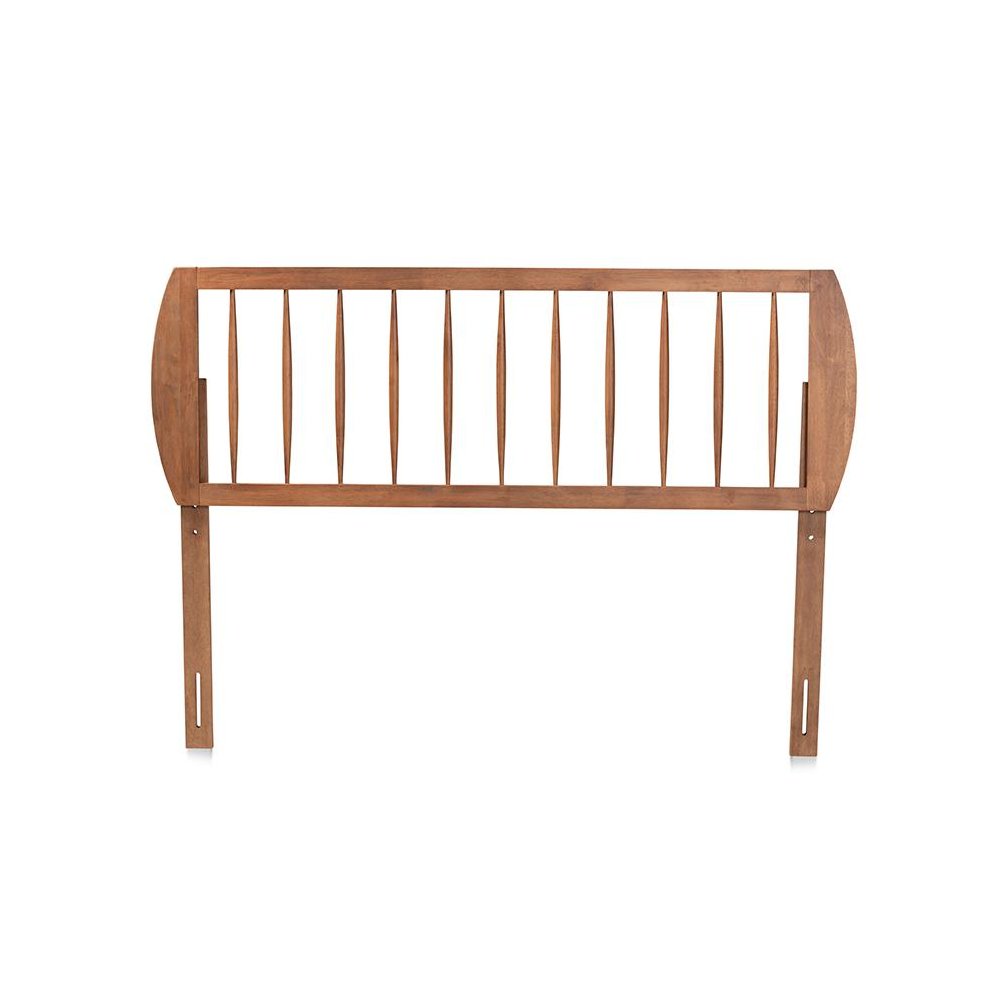 Transitional Ash Walnut Finished Wood Full Size Headboard