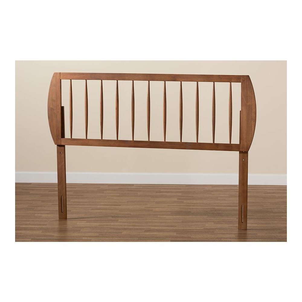 Transitional Ash Walnut Finished Wood Full Size Headboard