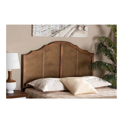 Synthetic Rattan Queen Size Arched Headboard