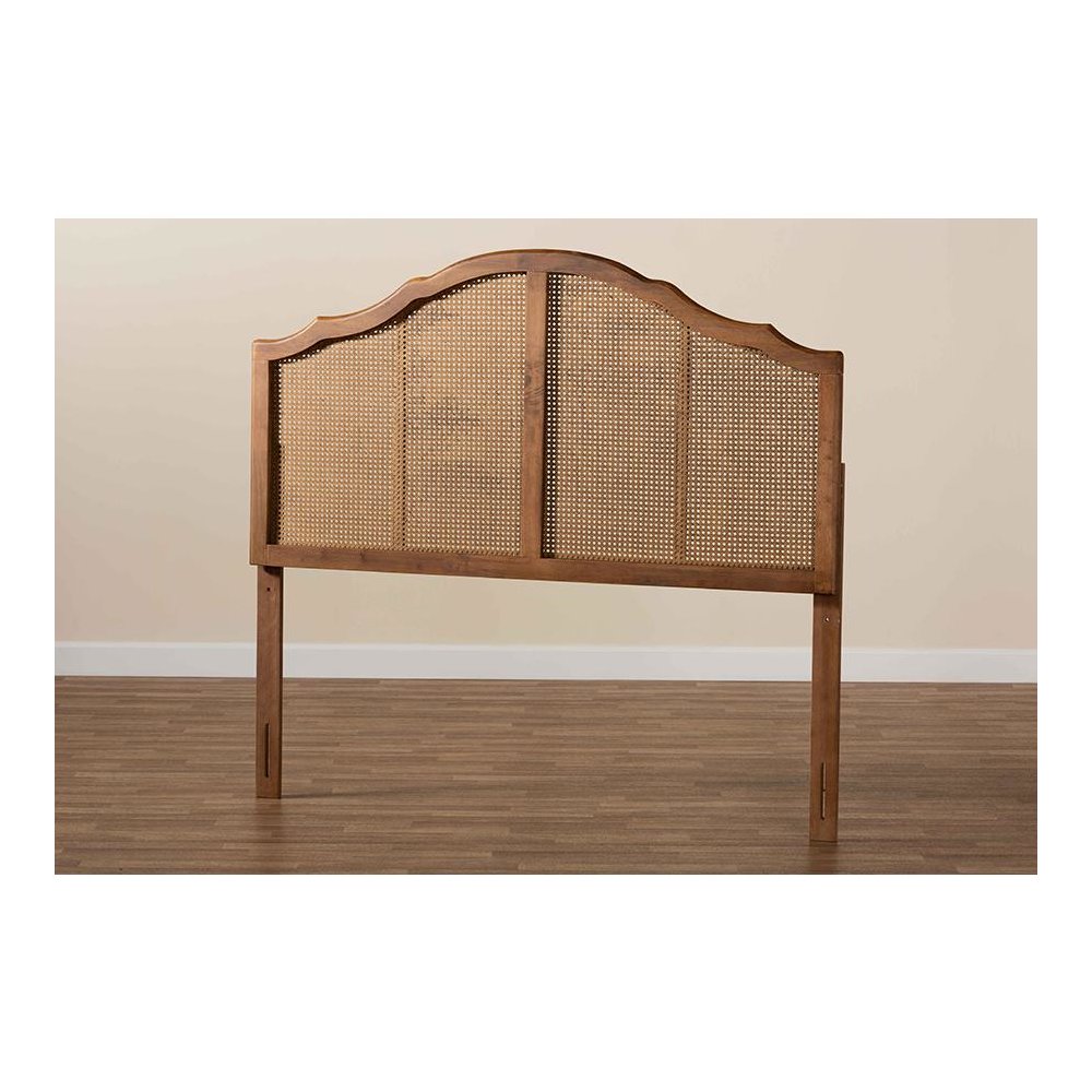 Synthetic Rattan Queen Size Arched Headboard